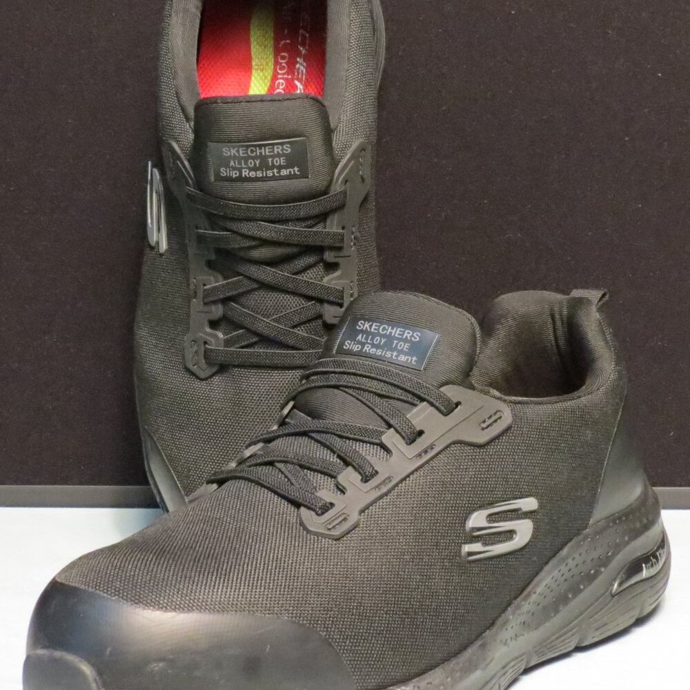Skechers Black Steel Toe Work‎ Crankton Sneaker F2412 2413 11 Adult Mens Size 11